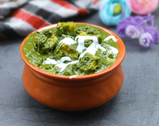 Garlic Palak Paneer