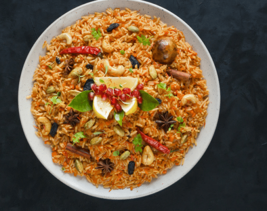 Veg. Hyderabadi Biryani
